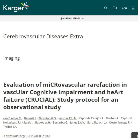 Evaluation of miCRovascular rarefaction in vascUlar Cognitive Impairment and heArt faiLure (CRUCIAL): Study protocol for an observational study